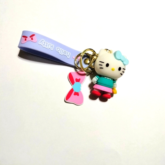 Hello Kitty 3D Keychain Purple Wrist Strap, NEW - Picture 4 of 4